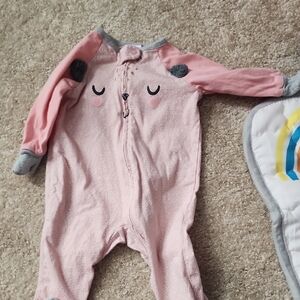 Pink and Gray Kids One Piece